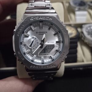 Casio G-Shock Silver Stainless Steel Analog-Digital Watch